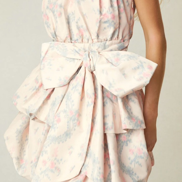 LoveShackFancy Pink and Blue Mini Dress - Picture 1 of 1